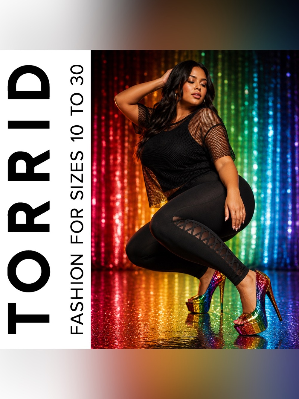 Torrid Premium Black Leggings with Twisted Mesh Sides, 1X, NWT!